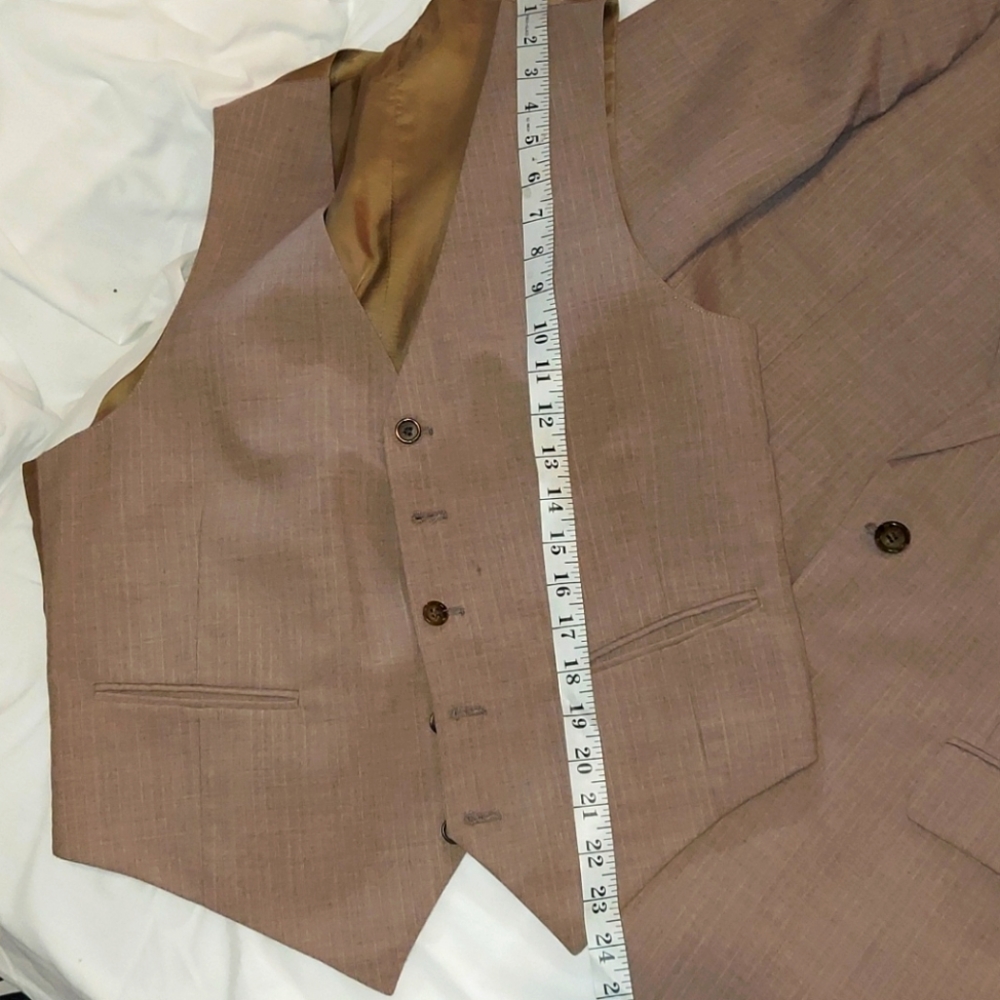YSL three piece suit in tan w/ light pin stripes - Picture 10 of 16